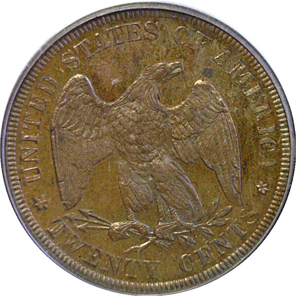 1875 Pattern Twenty Cent Piece. J-1414  -  PCGS PR-64 BN   CAC - Image 3