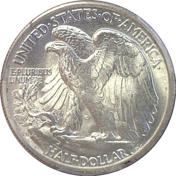 1943-D Walking Liberty Half Dollar  -  PCGS MS-66+  CAC - Image 3