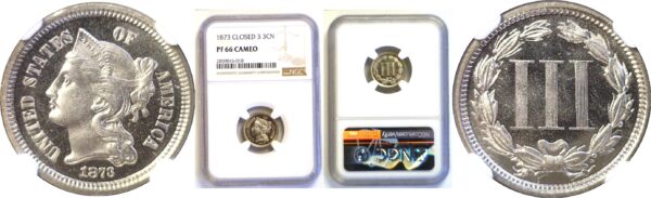 1873 Nickel Three Cent  -  NGC PF-66 Cameo