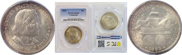 1893 Columbian/Expo Commemorative Half Dollar  -  PCGS MS-65