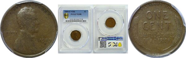 1909-S VDB Lincoln Cent. -  PCGS VG-8