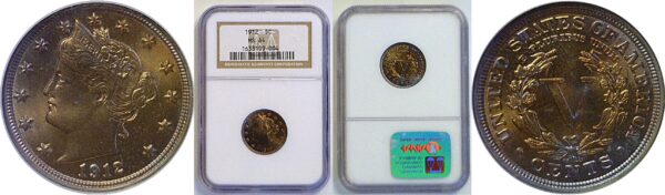 1912 Liberty Nickel  -  NGC MS-64