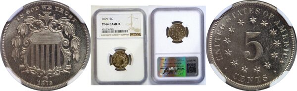 1879 Shield Nickel  -  NGC PF-66 Cameo