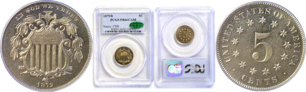 1879/8 Shield Nickel  -  PCGS PR-66 CAM   CAC