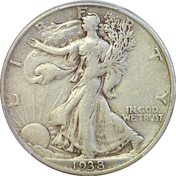 1938-D Walking Liberty Half Dollar  -  PCGS VF-30  CAC - Image 2