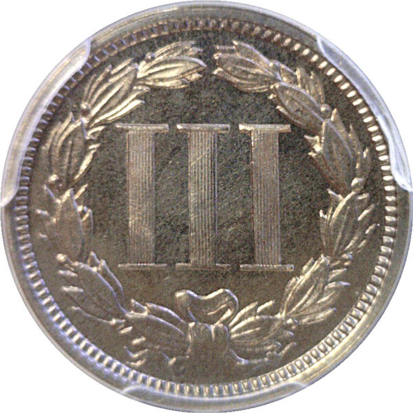 1867 Nickel Three Cent  -  PCGS PR-66+ - Image 3
