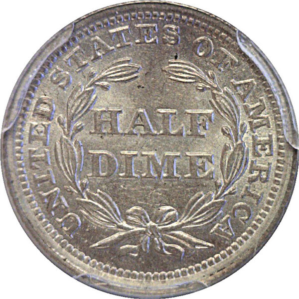 1854 Arrows.  Seated Liberty Half Dime. -  PCGS MS-63 - Image 3