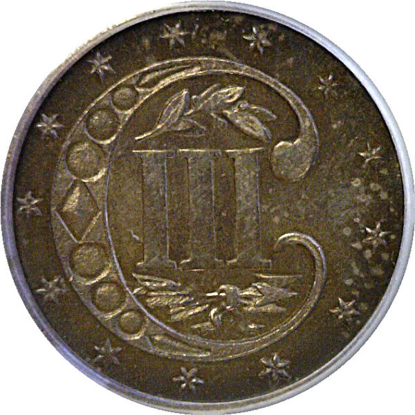 1865 Silver Three Cent  -  PCGS MS-64 - Image 3