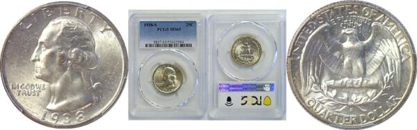 1938-S Washington Quarter  -  PCGS MS-65