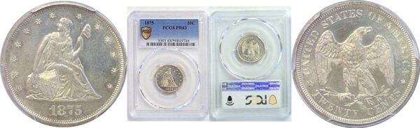 1875 Twenty Cent Piece. -  PCGS PR-63