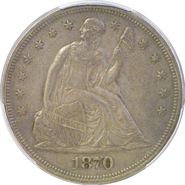1870 Seated Liberty Dollar  -  PCGS XF-40 - Image 2