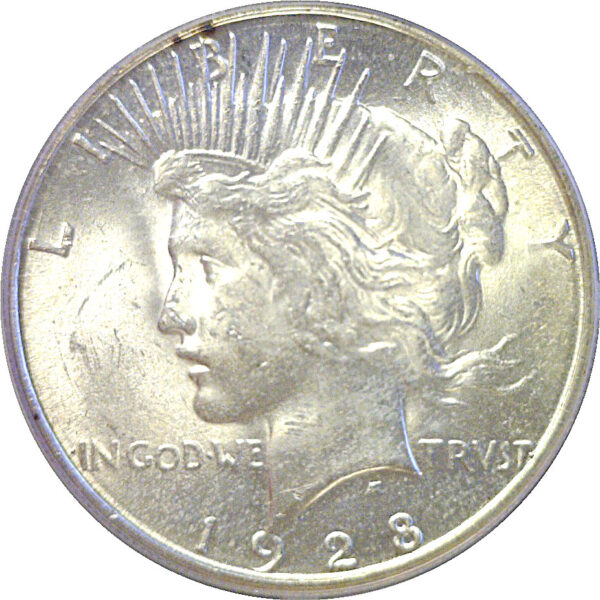 1928-S Peace Dollar  -  PCGS MS-63 - Image 2