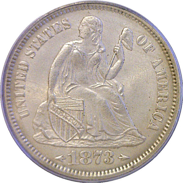 1873 Arrows. Seated Liberty Dime. -  PCGS MS-64 - Image 2