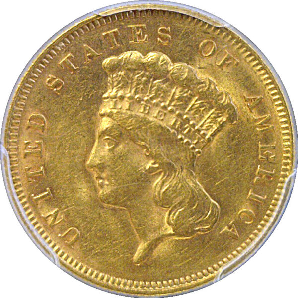 1878 $3 Princess. -  PCGS AU-58 - Image 2