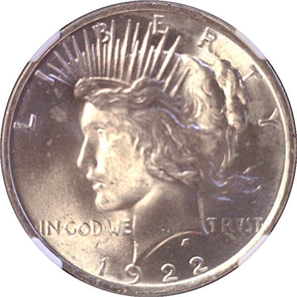 1922 Peace Dollar  -  NGC MS-66 - Image 2
