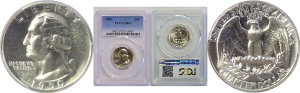 1950 Washington Quarter  -  PCGS PR-67
