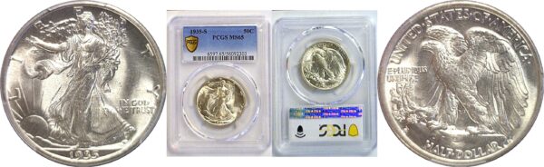 1935-S Walking Liberty Half Dollar  -  PCGS MS-65