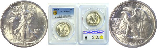 1937-S Walking Liberty Half Dollar  -  PCGS MS-66