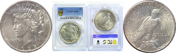 1928 Peace Dollar  -  PCGS AU-58