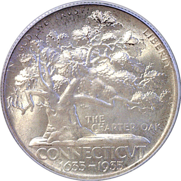 1935 Connecticut Commemorative Half Dollar -  PCGS MS-66  CAC - Image 2