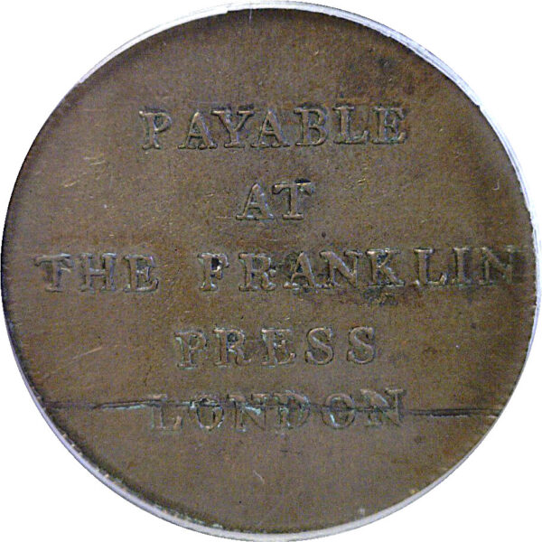 1794 Franklin Press Token  -  PCGS AU-58 - Image 3