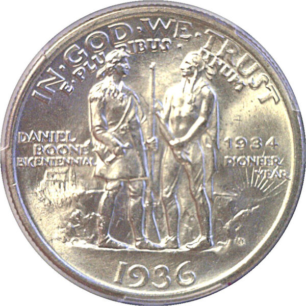 1936-D Boone Commemorative Half Dollar. -  PCGS MS-66 - Image 3