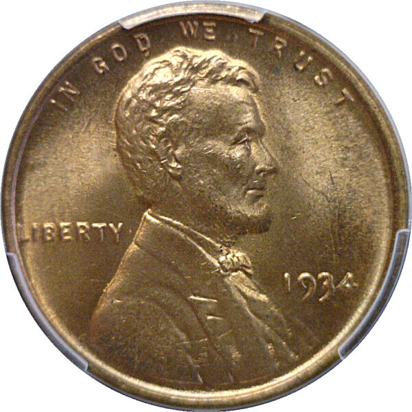 1934 Lincoln Cent. -  PCGS MS-67 RD - Image 2
