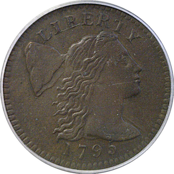 1795 Large Cent. -  PCGS AU-53.  CAC - Image 2