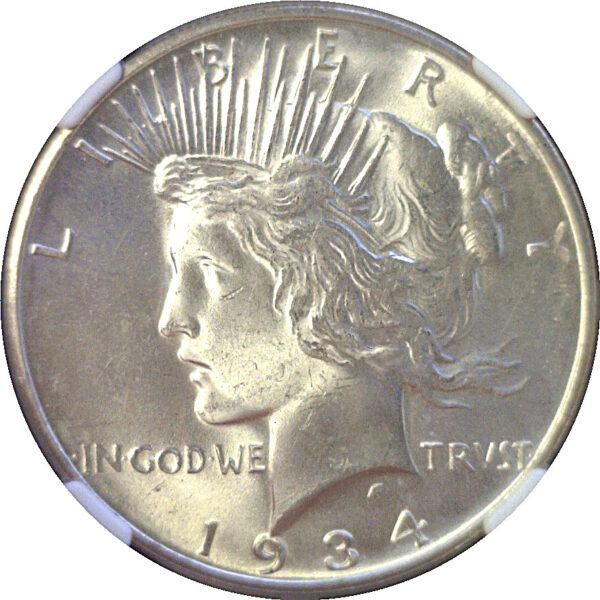 1934-D Peace Dollar  -  NGC MS-64 - Image 2