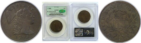 1795 Large Cent. -  PCGS AU-53.  CAC