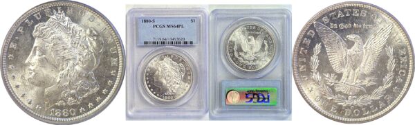 1880-S Morgan Dollar  -  PCGS MS-64 PL