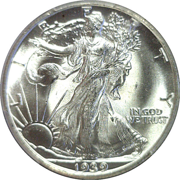 1939-D Walking Liberty Half Dollar  -  PCGS MS-66 - Image 2