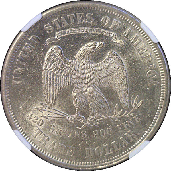 1874-CC Trade Dollar  -  NGC MS-62 - Image 3