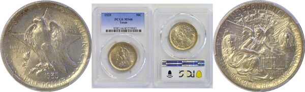 1935 Texas Commemorative Half Dollar  -  PCGS MS-66