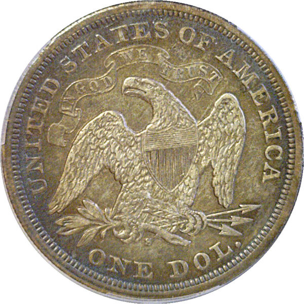 1872-S Seated Liberty Dollar  -  PCGS XF-40 - Image 3