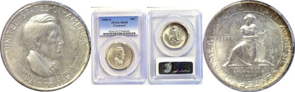 1936-D Cincinnati Commemorative Half Dollar. -  PCGS MS-65