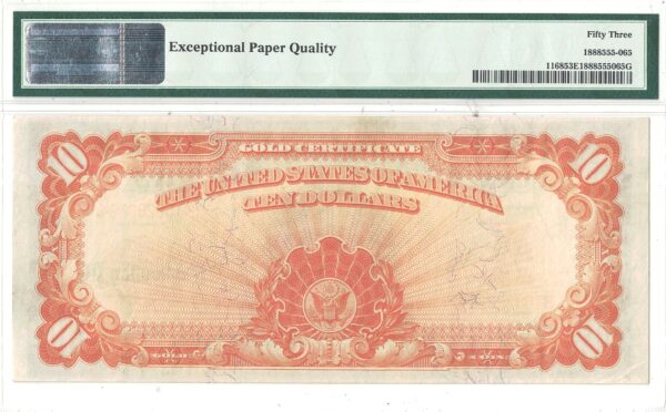 1907 $10 Gold Certificate Fr-1168 PMG AU-53 EPQ - Image 3