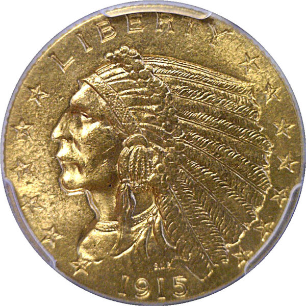 1915 $2 1/2 Indian. -  PCGS MS-64+.  CAC - Image 2