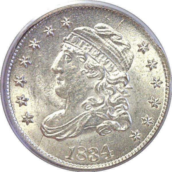 1834 Bust Half Dime. -  PCGS MS-63. CAC - Image 2