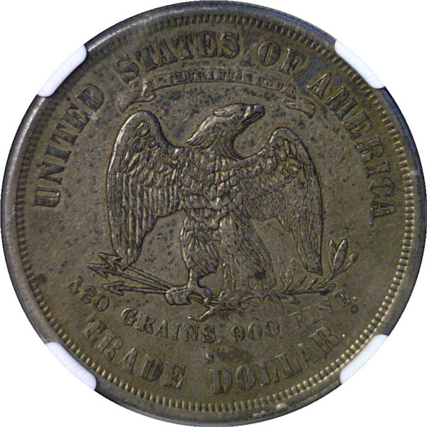 1873-S Trade Dollar  -  NGC XF-45 - Image 3