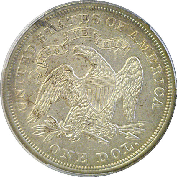 1871 Seated Liberty Dollar  -  PCGS AU-53 - Image 3