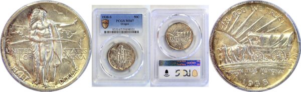 1938-S Oregon Trail Commemorative Half Dollar  -  PCGS MS-67