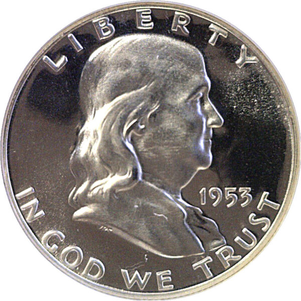 1953 Franklin Half Dollar. -  NGC PF-67 Cameo.  CAC - Image 2