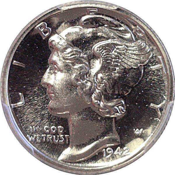 1942 Mercury Dime  -  PCGS PR-68 - Image 2