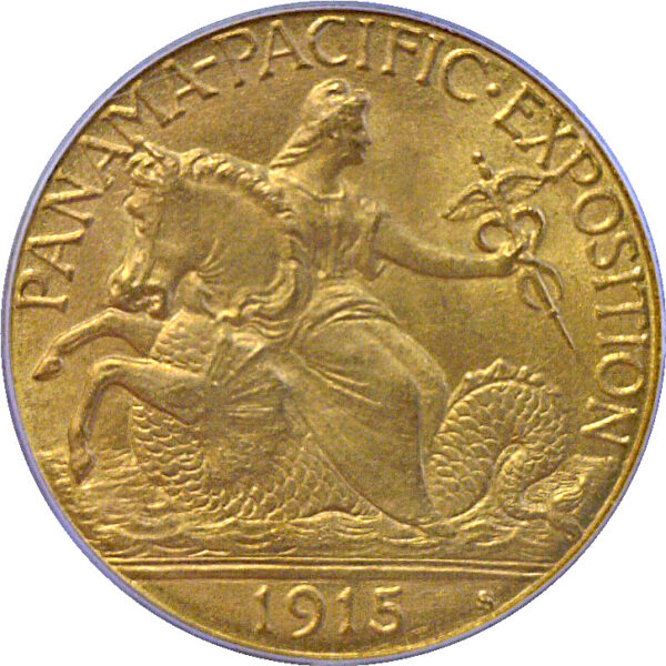 1915-S $2 1/2 Panama-Pacific Gold Commemorative  -  PCGS MS-66  CAC - Image 2
