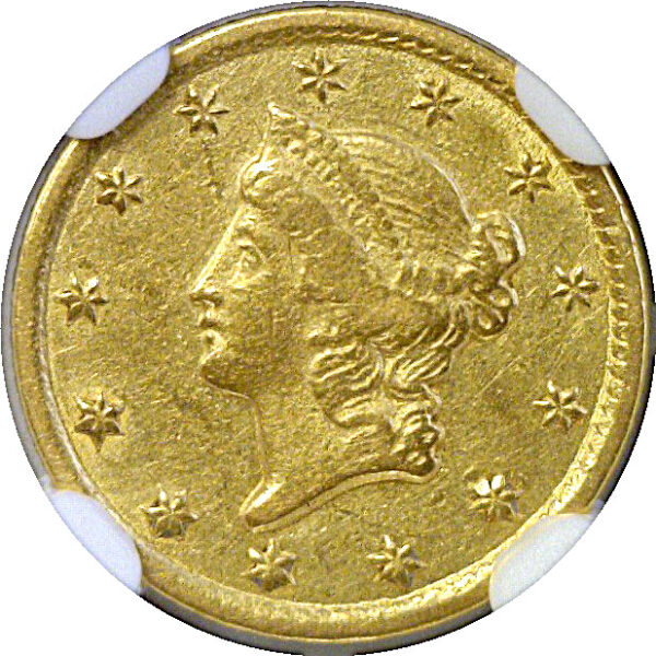 1853-C One Dollar Gold Coin  -  NGC XF-45 - Image 2