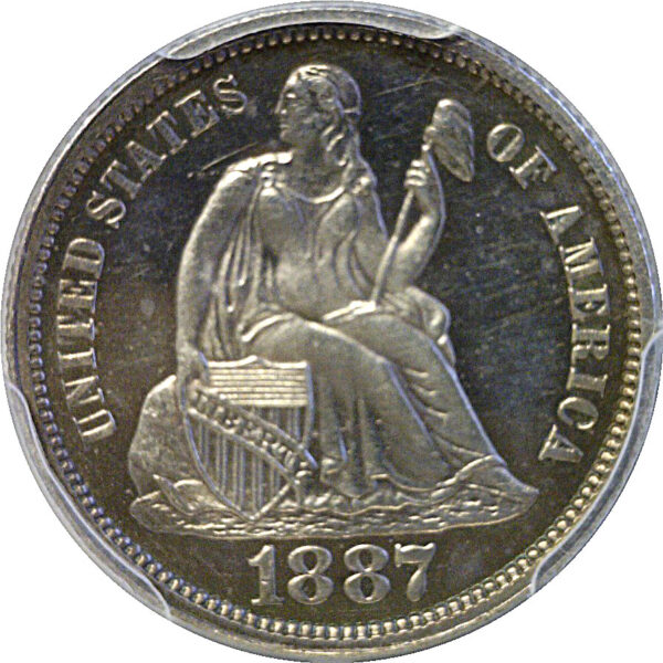 1887 Seated Liberty Dime  -  PCGS PR-63 CAM - Image 2