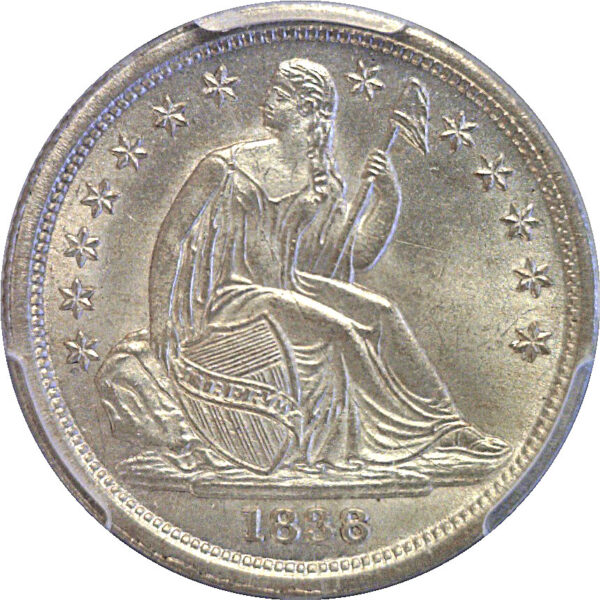 1838 Seated Liberty Dime. -  PCGS MS-66 - Image 2
