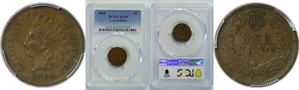 1864-L  Indian Head Cent  -  PCGS XF-40