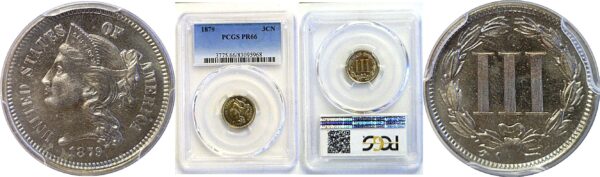1879 Nickel Three Cent. -  PCGS PR-66
